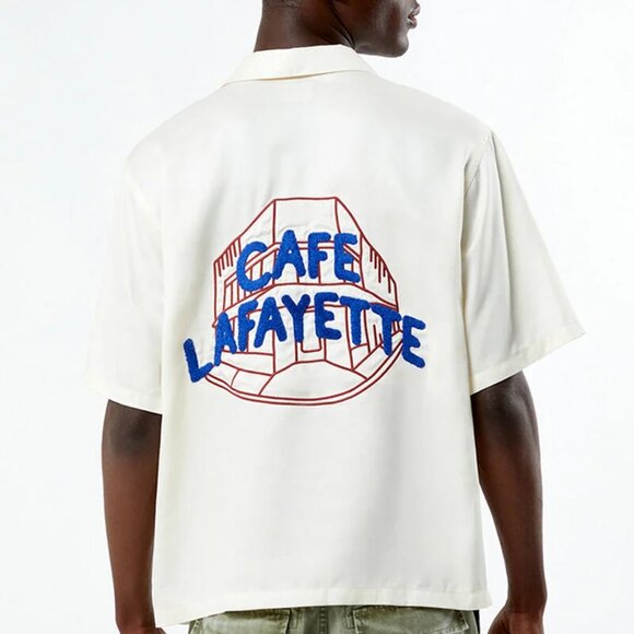 NWT!! Pacsun Tencel Graphic Oversized Camp Shirt - S - Picture 4 of 5